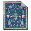 Christmas Cottage Quilted Throw