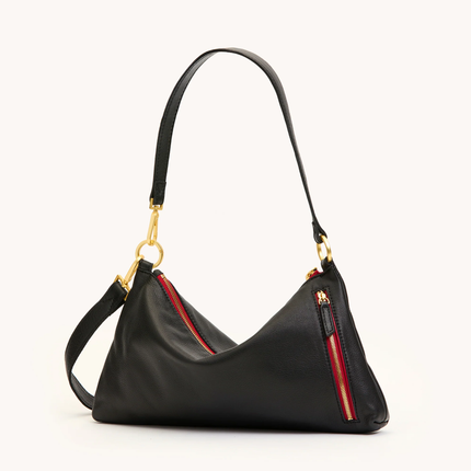 kyle black/brushed gold red zip NA