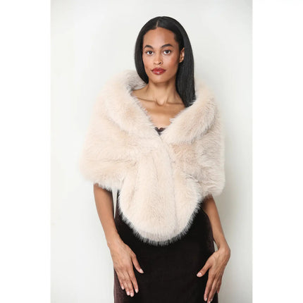 Faux Fur Collared Stole