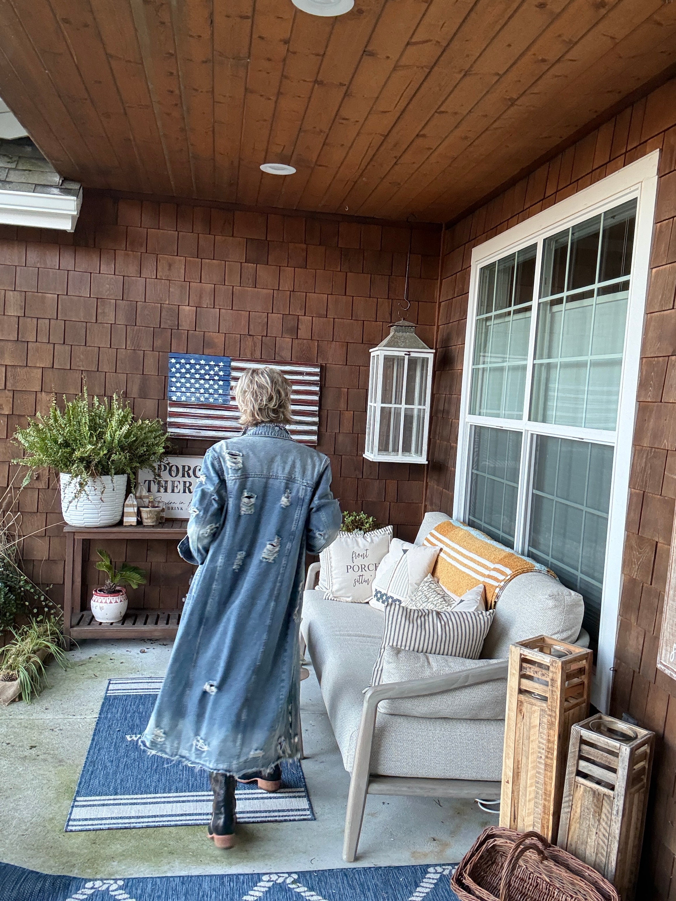 Distressed button up Denim Jacket