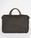 Barbour Wax Leather Briefcase Olive One Size