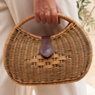 Rattan Eclipse Handbag-front