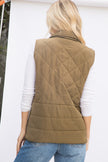 Light Weight Polyfill Quilted Vest army back