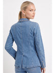Dome Studded Denim Blazer