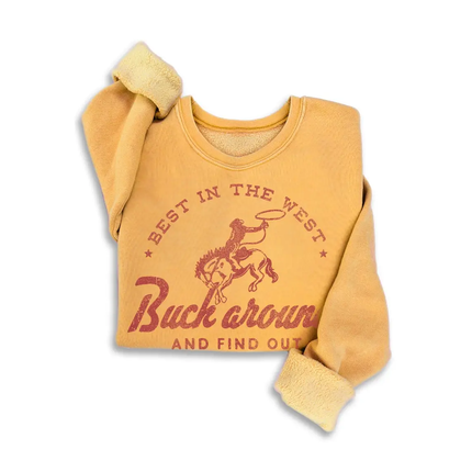 Best in the West Mineral Sweatshirt, mustard-front