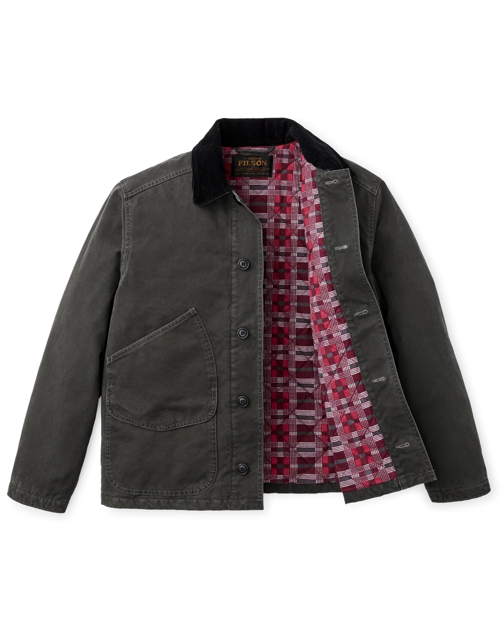 insulated canvas outfitter jacket, peat-lining