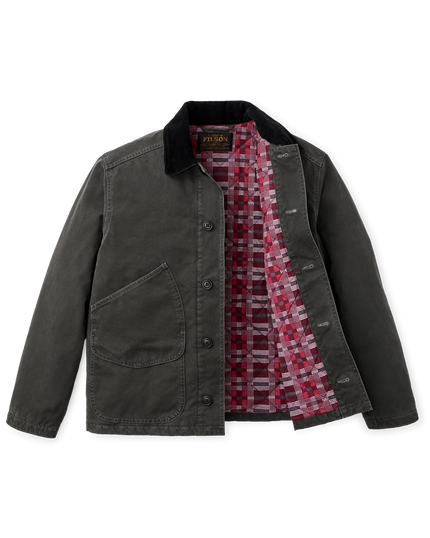 insulated canvas outfitter jacket, peat-lining