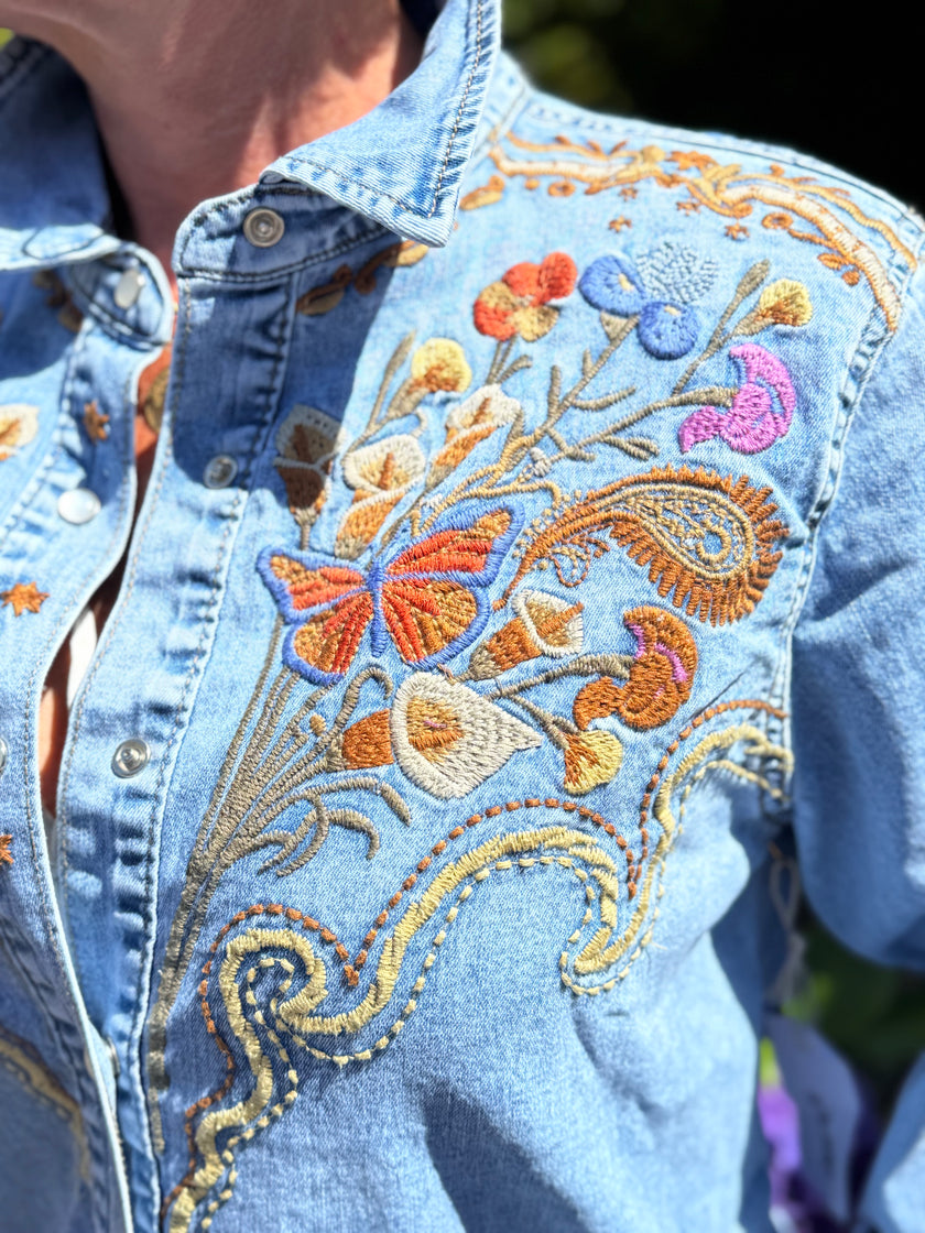 Dakota Bloom Denim Shirt