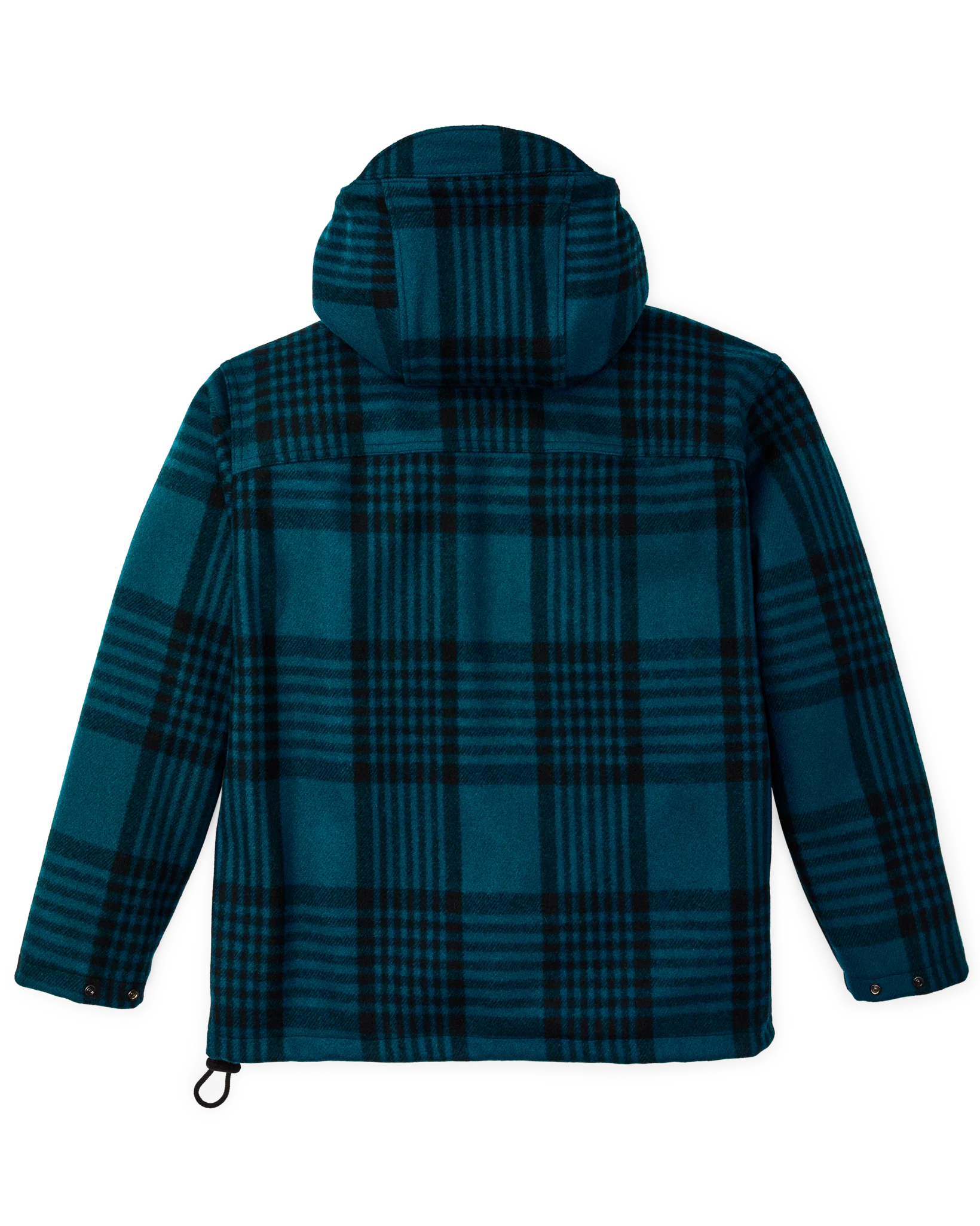 Filson mackinaw wool anorak blue black plaid back