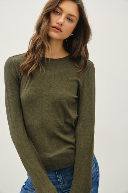 Ultra Soft Ribbed Classic Crewneck LS