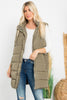 River Long Hoodie Puffer Vest W Hood | Olive