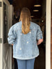 Daisy Floral Embroidered Denim Jacket
