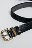 Textured Pattern Genuine Leather Belt
