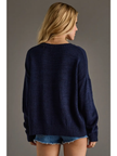 Lightweight American Flag Sweater, navy-back