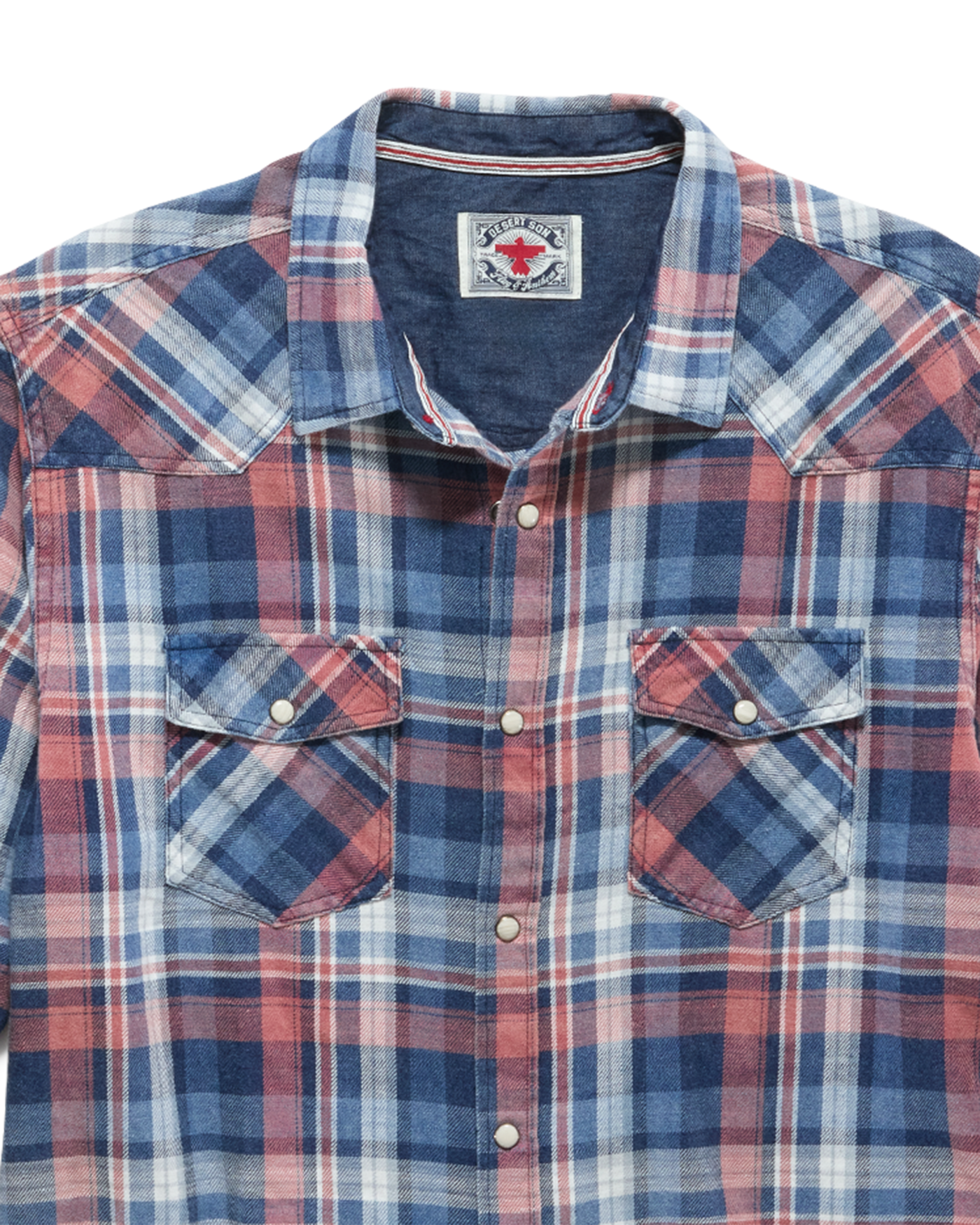 Winchester LS Vintage Wash Western Shirt close up