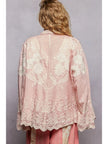Maranda LS EMB Scalloped Top