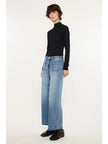 Crater Mid Rise Ankle Wide Leg MED DARK