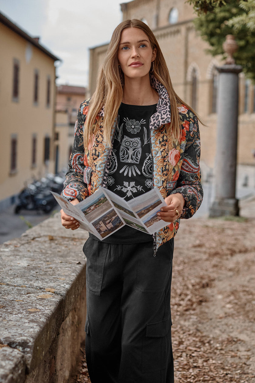 DIAMOND QUILTED CROPPED PUFFER (Reversible)