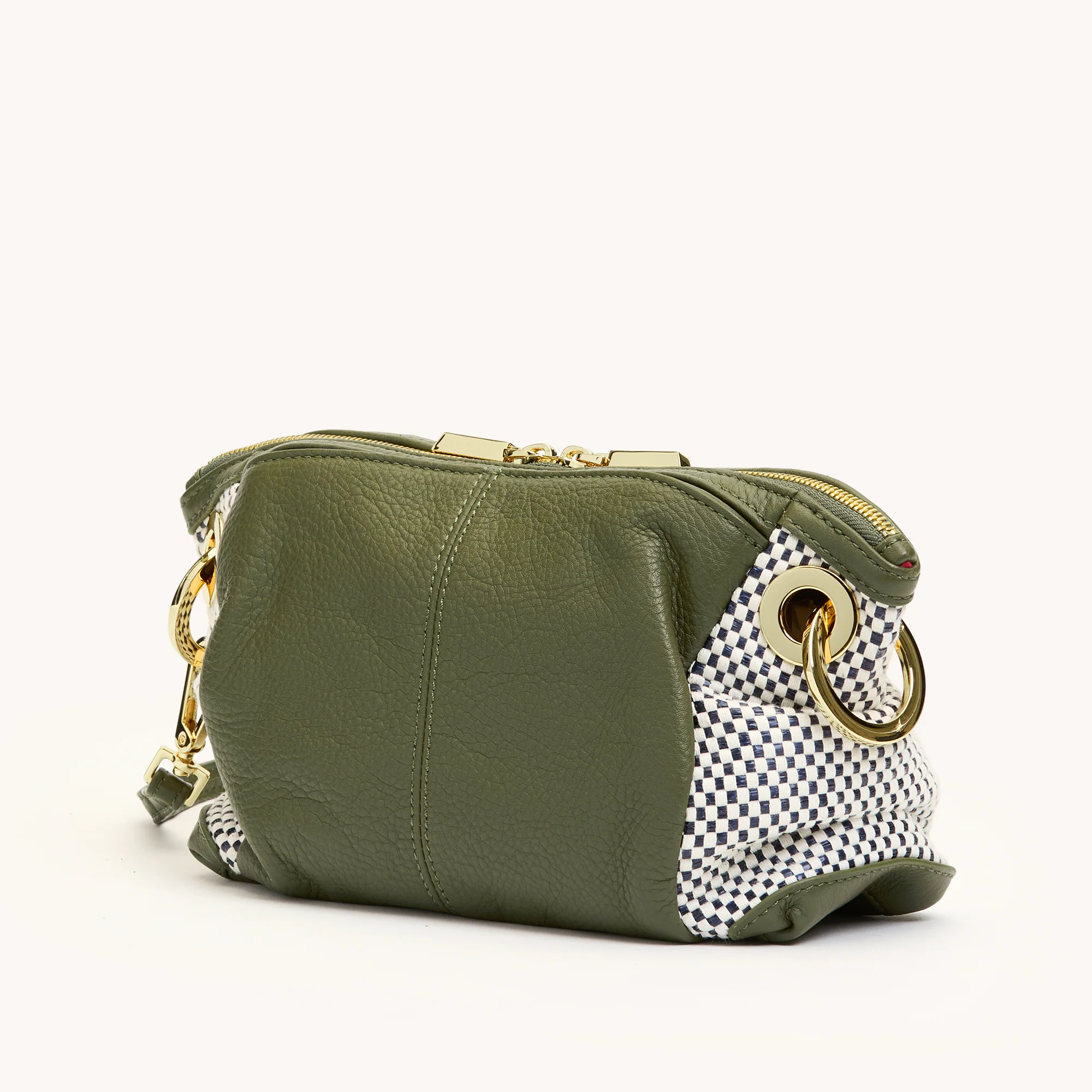 daniel crossbody clutch sml meadow weave/gold NA back/side