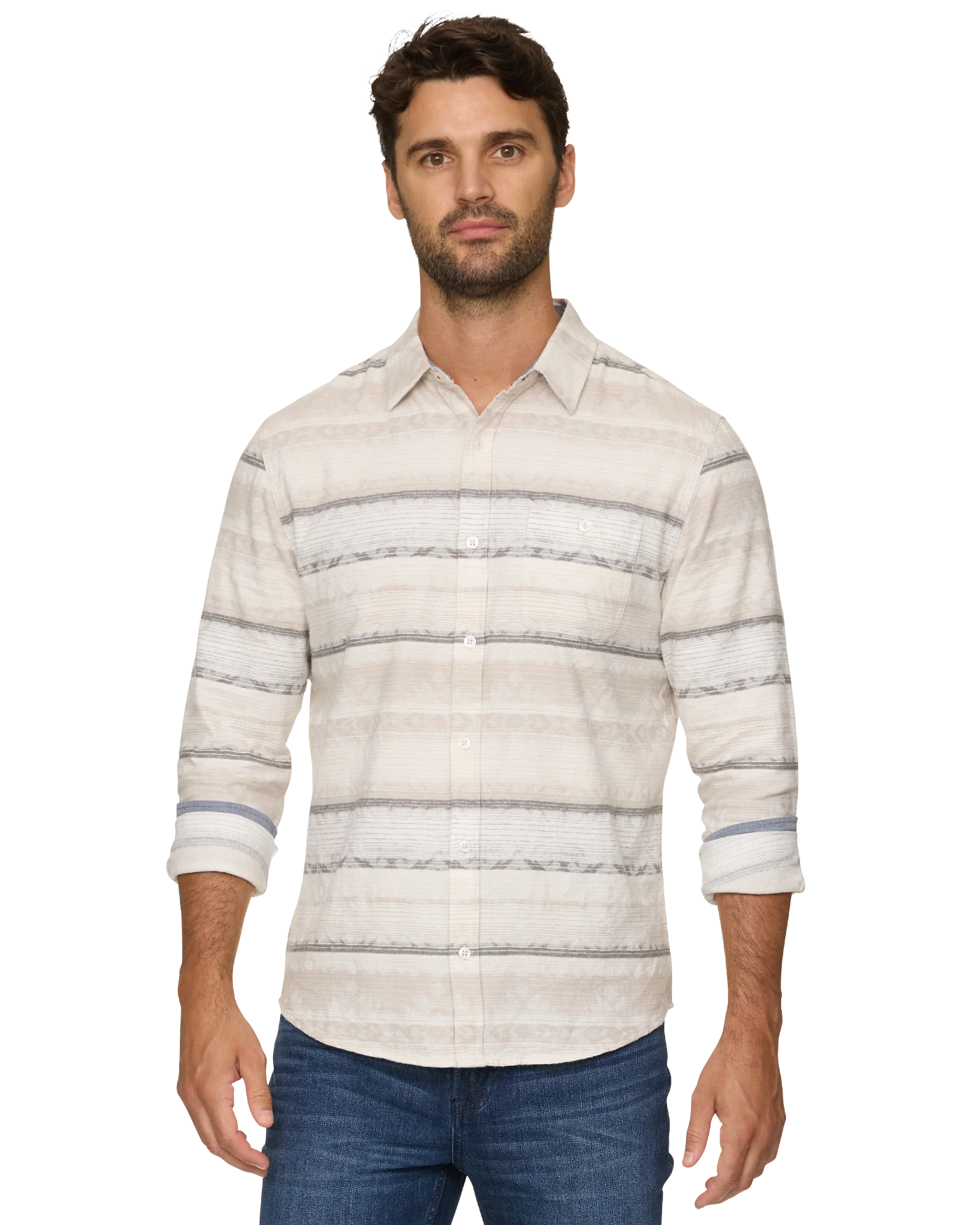 LATIMER LS SOUTHWEST FLANNEL SHIRT front