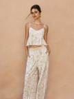 Driftwood Dreams Decorative Knit Waist Pants