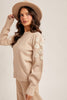 Floral Embroidery Bubble Sleeve Sweater