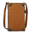 Garden Groove Ivory Guitar with Flowers Beaded Crossbody