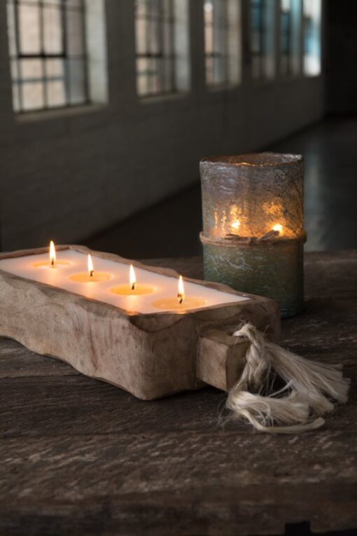 Himalayan Driftwood Candle Large - Sunlight In The Forest