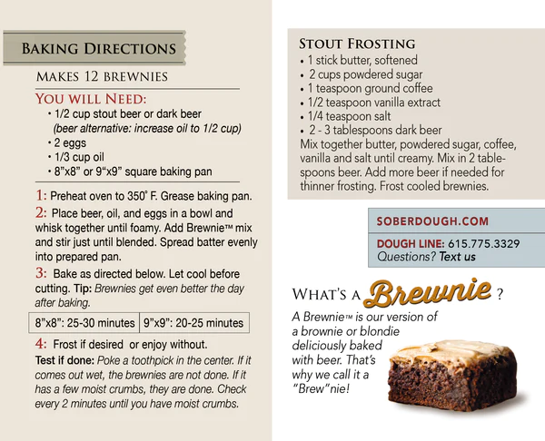 Soberdough Brew Bread | Chocolate Stout Brewnies direction