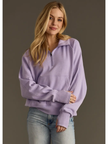 Lucy Quarter Zip lavender front
