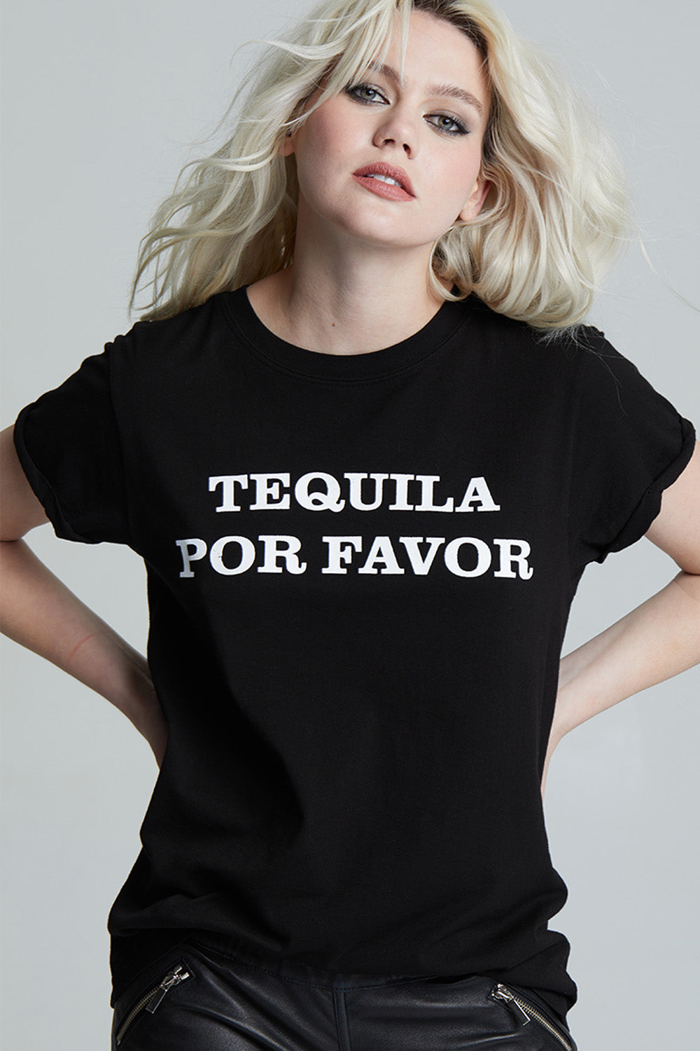 Recycled Karma Tequila Por Favor- Black