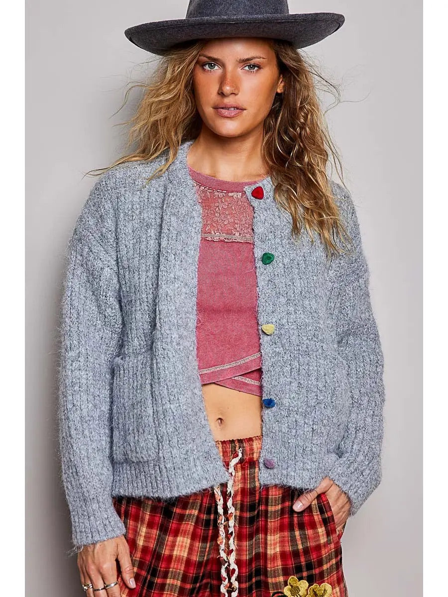 Hazel Ribbed Knit Cardigan