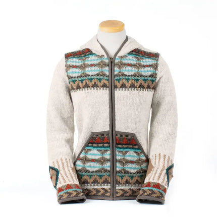 Dakotah Hooded Wool Sweater W Western Pattern