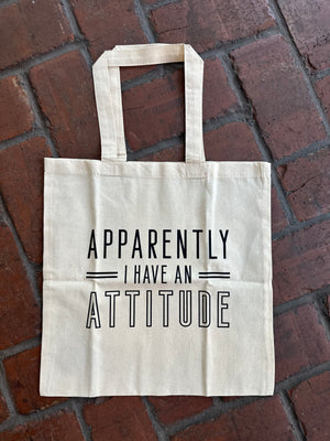 Apparently I have An Attitude Tote - Natural
