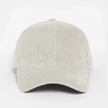 Solid Corduroy Fall Winter Baseball Hat  - Off-White