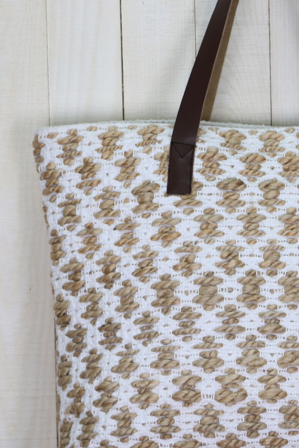 Large Hand Loomed Tote | Natural Combo details