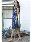 Printed Tank Dress with Ruffles