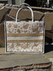 Tiana's Gold Butterflies Tote front