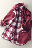 Reversible Cord Flannel Plaid Western Shacket