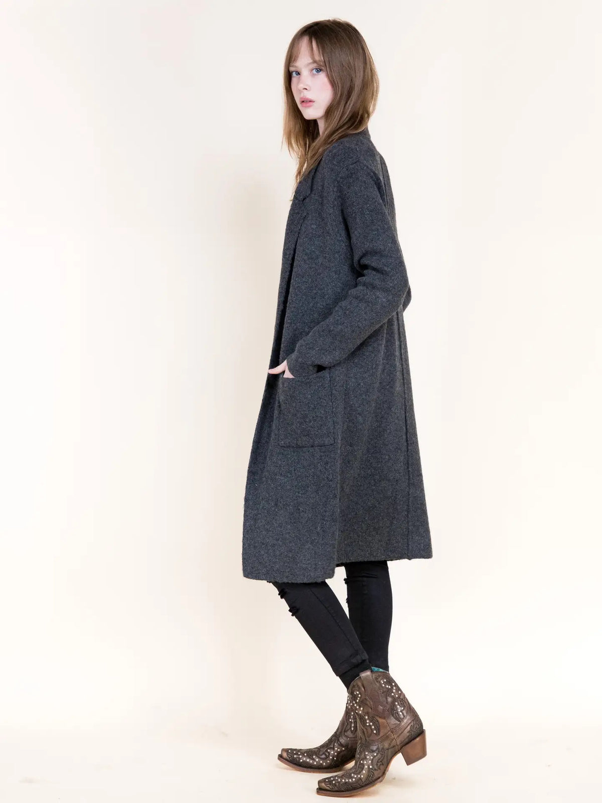 Cassie Tailored Back Seam Coatigan