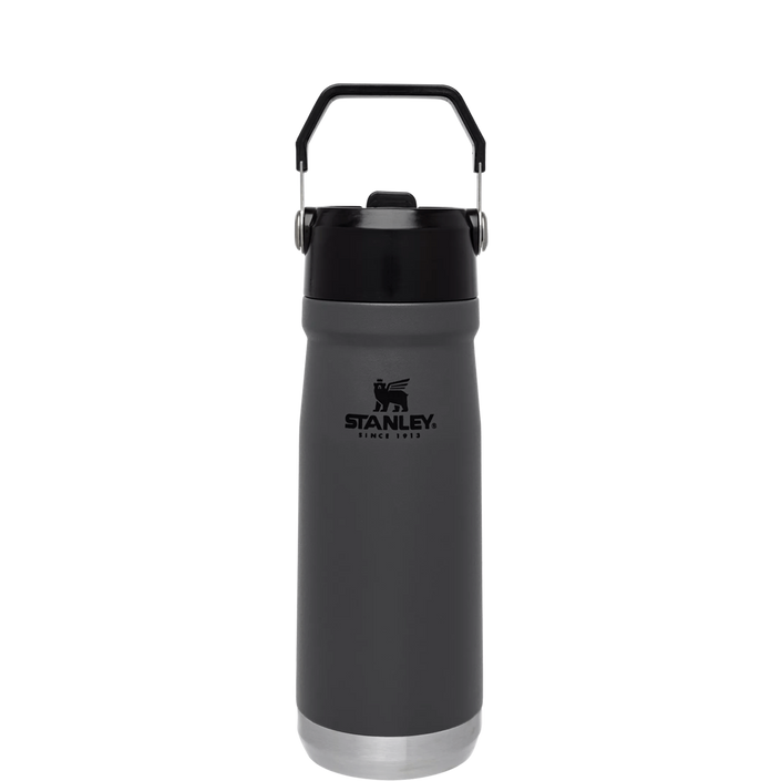 Stanley IceFlow Flip Straw Water Bottle | 22oz Charcoal