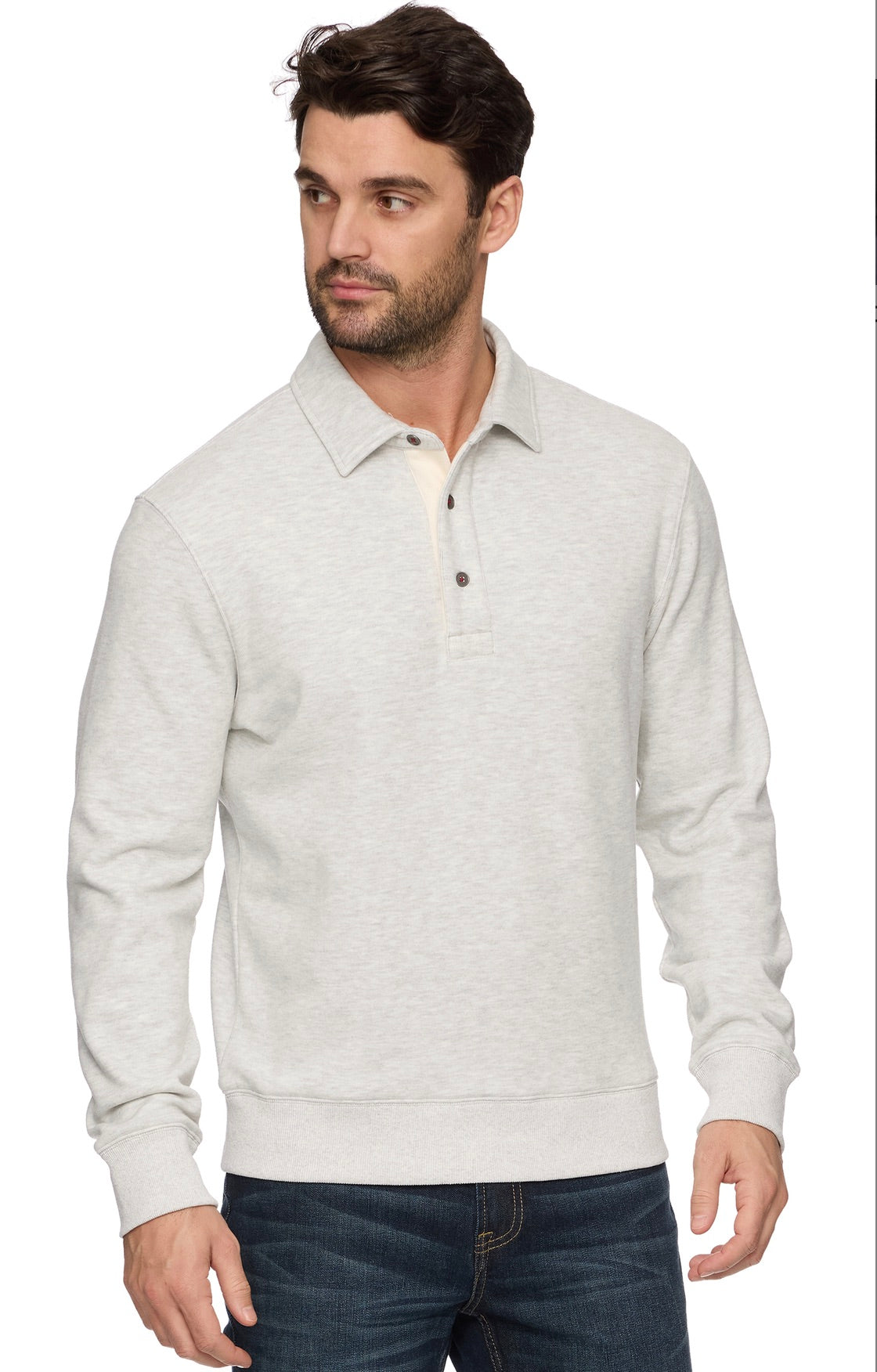 NEWTON FLEECE LS POLO