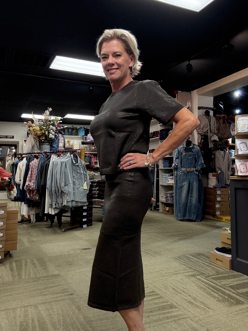 SPARKLE SEQUIN Pencil Skirt