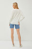 Serenity Classic Crew Drop Shoulder Ribbed Sweater back