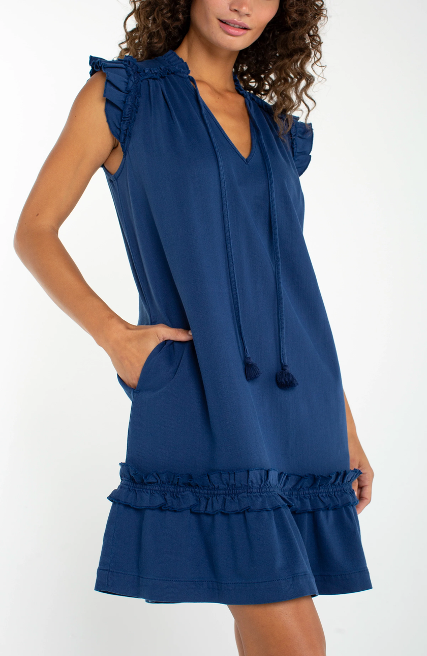 flutter slv ruffled dress