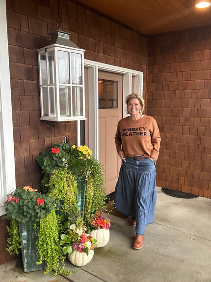 Whiskey Weather Sweater brown front