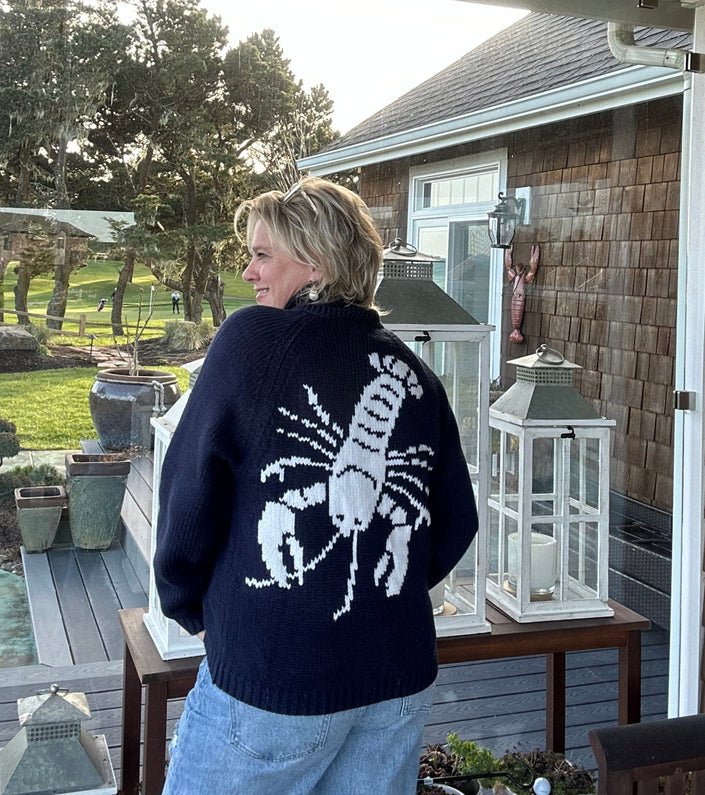Varsity Chunky Lobster Cardigan Rachelle