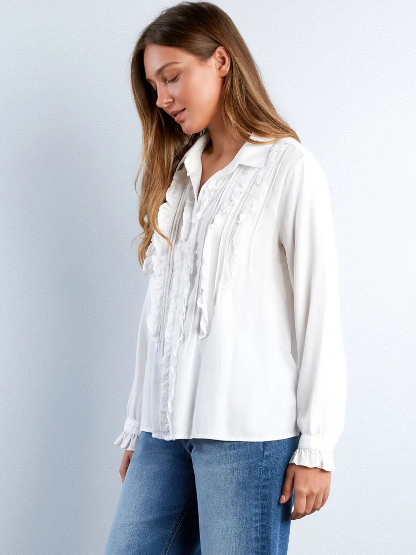 Women's Tuxedo Shirt white side/front