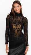FINAL SALE | Johnny Was Dina Mesh Top | Black