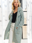 LONG SLEEVES SWEATER POCKET CARDIGAN WITH COLLAR